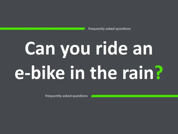 Can you use electric bikes if it’s raining?