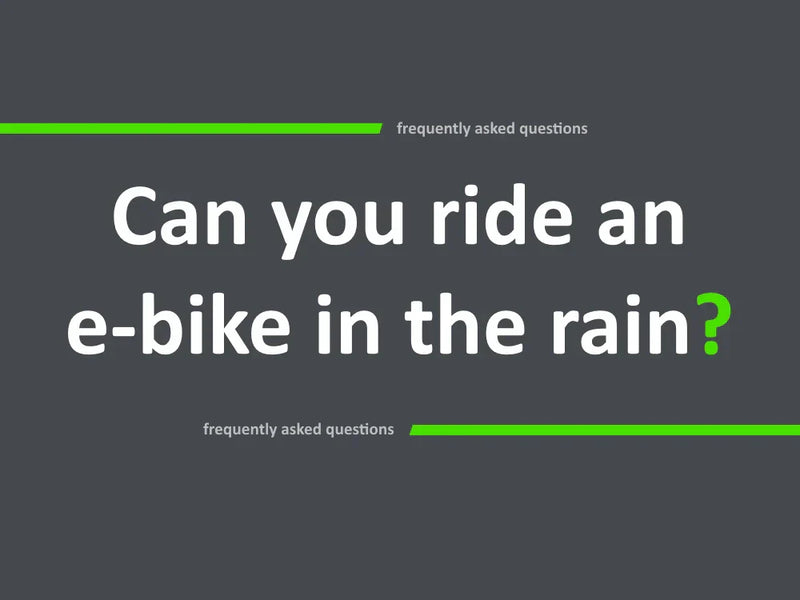 Can you use electric bikes if it’s raining?